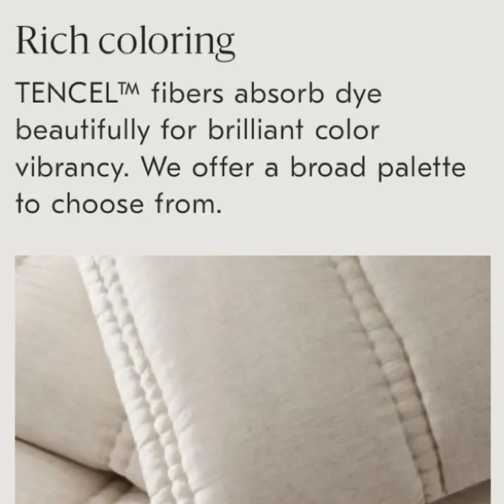 New- West Elm Silky Feel Lyocell Frost Grey Bed Plush Pillow Sham Cover
